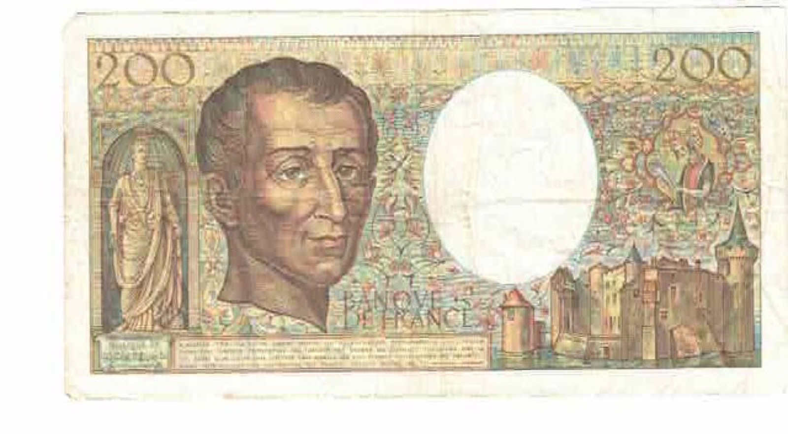 Billet 200 Francs Montesquieu 1984 TTB – Image 2